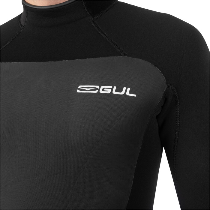 2024 Gul Hombres Response 3/2mm Gbs Back Zip Neopreno RE1231-C1 - Black